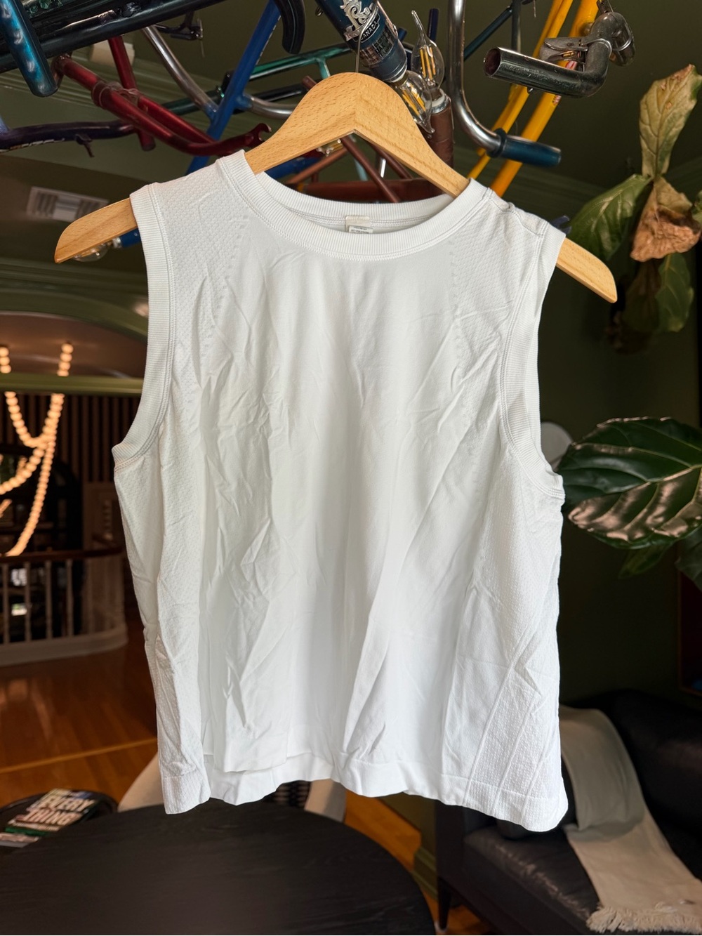 DSG White Sleeveless Crewneck Women's Top